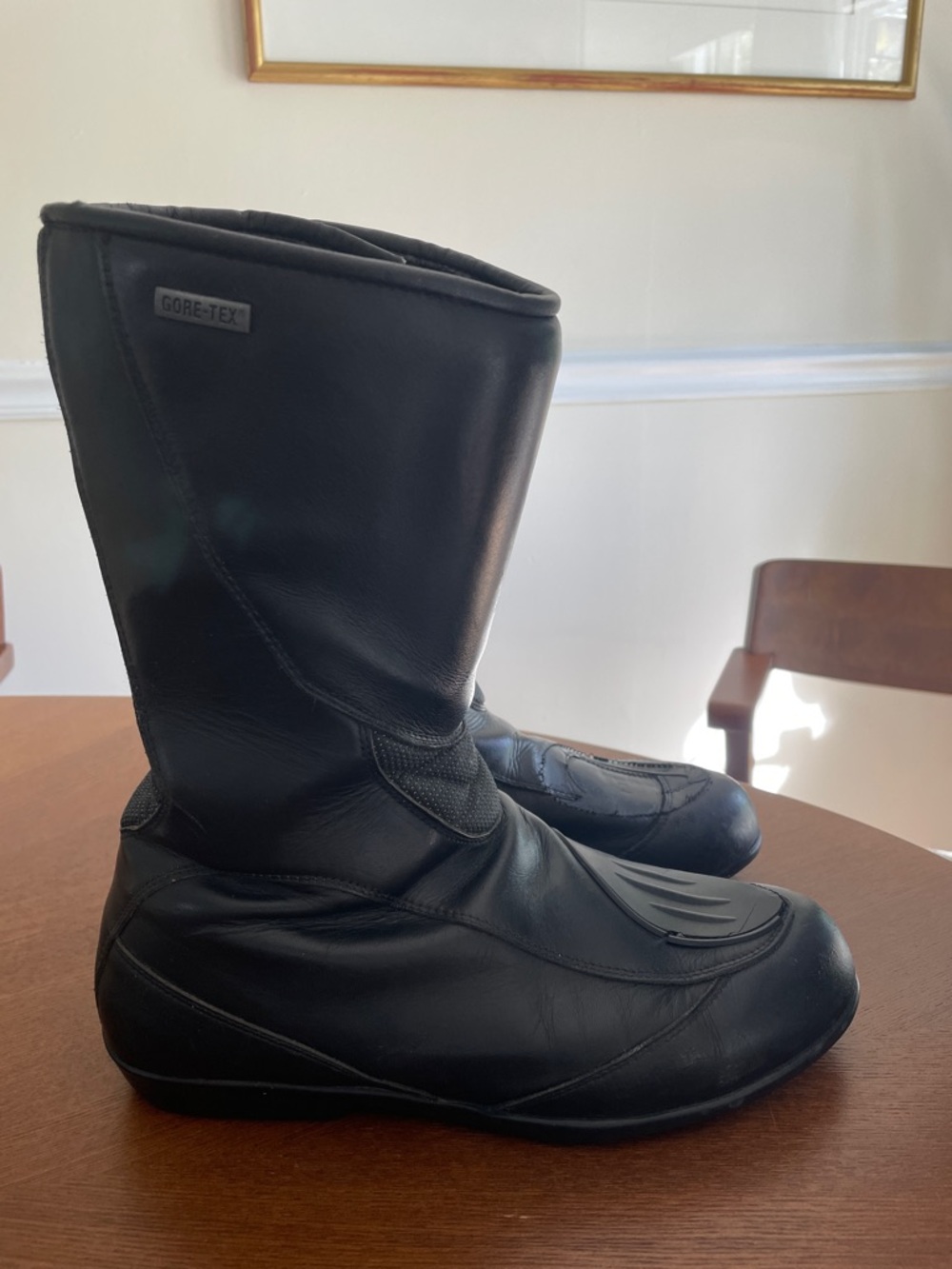 BMW Black Leather Motorcycle Boots Vintage Size 10.5 or Size 11